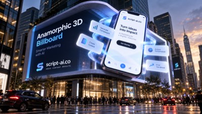 Anamorphic 3D billboard example